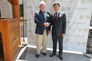 Evertrust Development muskoka-brewery-reception-dr.-ted-zhou-pictured-with-steve-clement-300x200 Another Successful Year of Developing Happy and Healthy Lifestyles Across Canada in 2022  